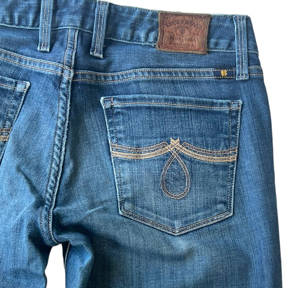 Lucky Brand Lolita Skinny Low Rise Medium Rinse Distressed Jeans sz 4 - Picture 6 of 11